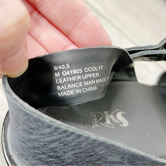 Korks Martinique Quarter Strap Leather Wedge Sandals Black Size 9M - Picture 6 of 8